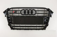 Решетка радиатора Ауди A4 B8 S4 черная глянцевая (12-15 г.в.)