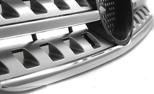 Решітка радіатора MERCEDES W163 з місцем під значок в стилі AMG срібна з хромом