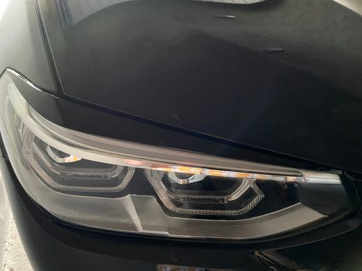 Накладки на фари, вії BMW X3 G01 X4 G02 чорний глянець АБС