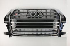 Решетка радиатора Audi Q3 SQ3 черная с хром рамкой (15-18 г.в.)