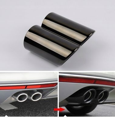 Наконечники глушителя Audi A1 A3 A4 Q5 / VW Bora Polo Passat B7 CC Golf 6 7 Tiguan черные 7.5 см