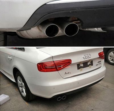 Наконечники глушителя Audi A1 A3 A4 Q5 / VW Bora Polo Passat B7 CC Golf 6 7 Tiguan черные 7.5 см