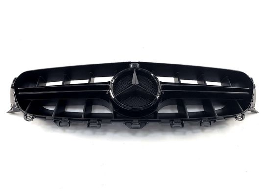Решітка радіатора без зірки Mercedes W213 в стилі AMG E63 (емблема в комплекті)
