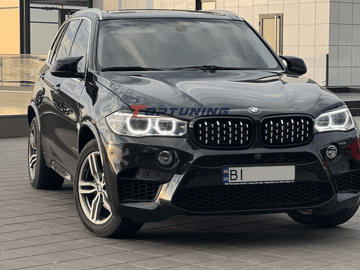 Решетка радиатора на BMW X5 F15 / X6 F16 стиль Diamond Silver-Black