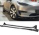 Накладки (диффузоры) порогов Tesla Model Y черный глянцевые