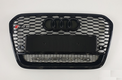 Решетка радиатора Audi A6 С7 черная + квадро (11-14 г.в.)
