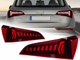 Оптика задняя, фонари на Audi Q5 Full Led (2008-2018) красные