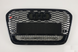 Решетка радиатора Audi A6 С7 черная + квадро (11-14 г.в.)