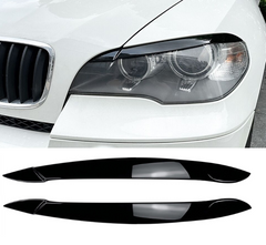 Накладки на фари, вії BMW X5 E70 чорний глянець ABS-пластик