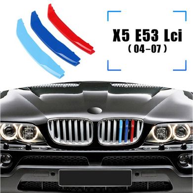 Вставки в решетку радиатора BMW X5 E53 (04-06 г.в.)
