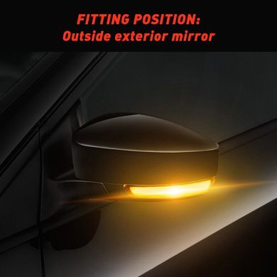Динамічні світлодіодні покажчики повороту Ford димчаті (EUR-версія авто)