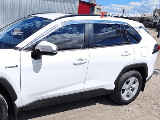 Рейлинги на крышу Toyota RAV4 (2019-2023) черные