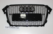 Решітка радіатора Ауді A4 B8 стиль RS4, чорна глянсова (12-15 р.в.)