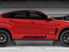 Накладки (диффузоры) порогов BMW X6 F16 (2014-2019) черный глянец