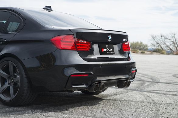 Спойлер BMW F30 стиль M3 черный глянцевый (ABS-пластик)