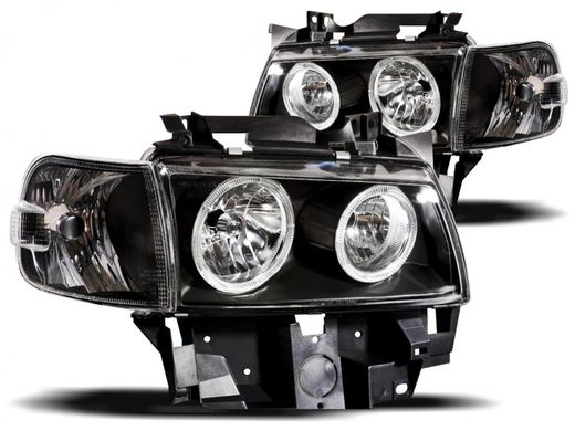 Оптика передняя, фары VW T4 Angel Eyes (96-03 г.в.)