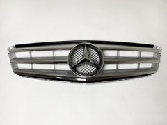 Решетка радиатора на Мерседес W204, серебро + хром, стиль AVANGARDE