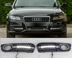 Рамки противотуманок AUDI A4 B8 з DRL (08-11 р.в.)