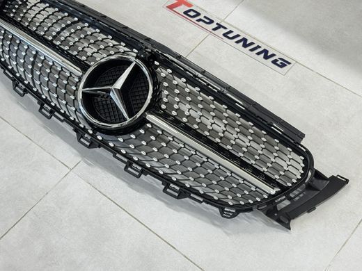 Решетка радиатора Mercedes W213 в стиле Diamond silver
