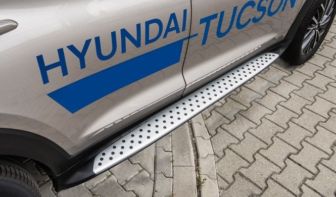 Пороги, подножки боковые Hyundai Tucson 3 (2015-...)