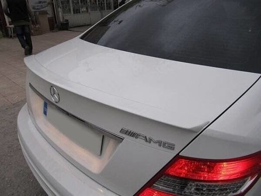 Спойлер лип на багажник Mercedes-Benz C-class W204 (стеклопластик)