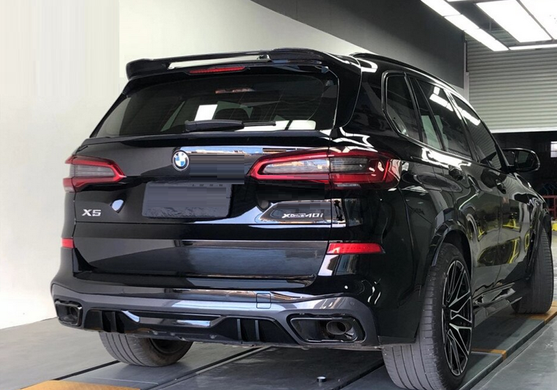 Спойлер на BMW X5 G05 чорний глянсовий ABS-пластик (2019-...)