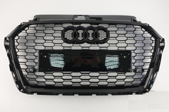 Решетка радиатора Audi A3 8V стиль RS3 черный глянец (16-20 г.в.)