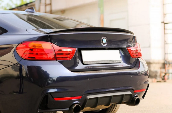 Спойлер BMW 4 F32 стиль Performance черный глянцевый (ABS-пластик)