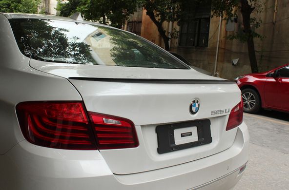 Спойлер BMW F10 стиль М5 тонкий черный глянцевый (ABS-пластик)