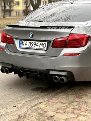 Спойлер BMW F10 стиль М4 черный глянцевый (ABS-пластик)