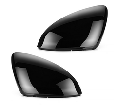 Накладки на зеркала VW Golf 7, черные глянцевые