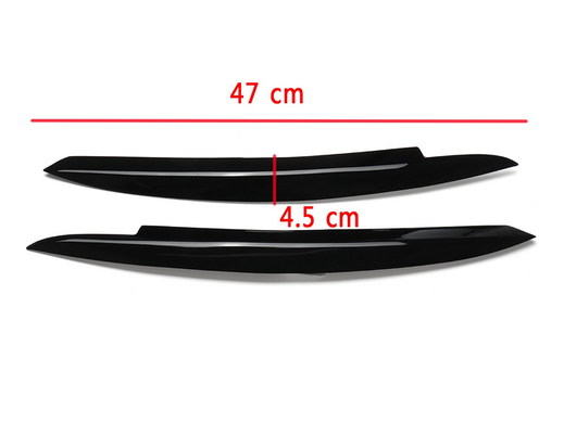 Вії (накладки фар) Гольф 6 чорний глянсовий ABS-пластик