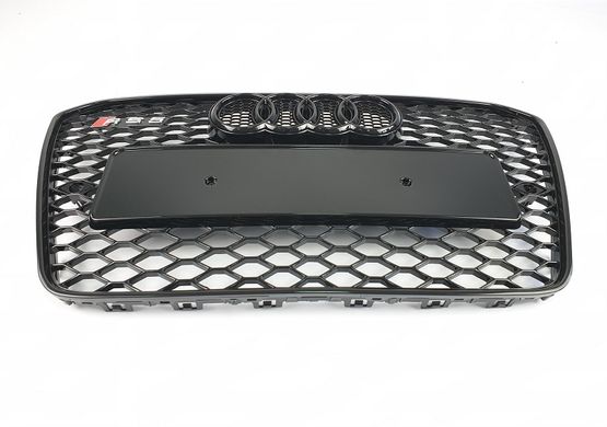 Решетка радиатора Ауди A5 в RS5 стиле, черная глянцевая