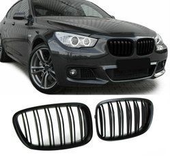 Решітка радіатора (ніздрі) BMW 5 F07 GT стиль M чорна матова