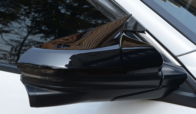 Накладки на зеркала Honda Civic X, черный глянец