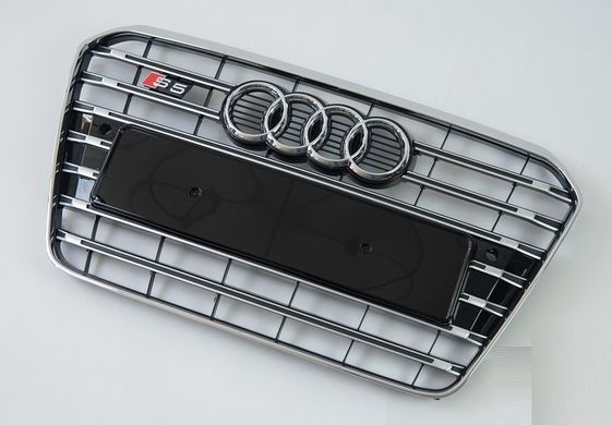 Решітка радіатора Ауді A5 в S5 стилі, чорна + хром (2012-2016)