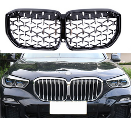 Решітка радіатора на BMW X5 G05 стиль Diamond Silver-Black