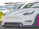 Накладка переднего бампера Tesla Model Y черный глянец вар.2 (2020-...)