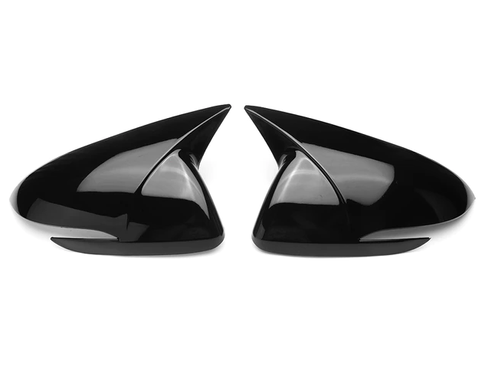 Накладки на зеркала Hyundai Elantra AD черный глянец (16-19 г.в.)