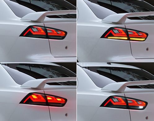 Оптика задня, ліхтарі Mitsubishi Lancer X димчасті діодні