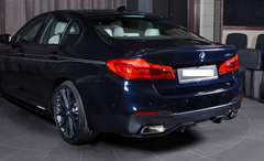 Накладка на задний бампер BMW 5 G30 М-Performance под карбон