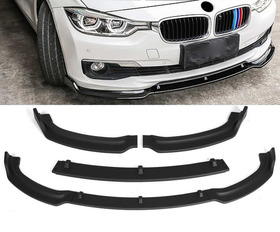Накладка на передний бампер BMW F30 черный глянец