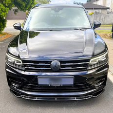 Накладки на фары Volkswagen Tiguan 17-20 ABS черный глянец