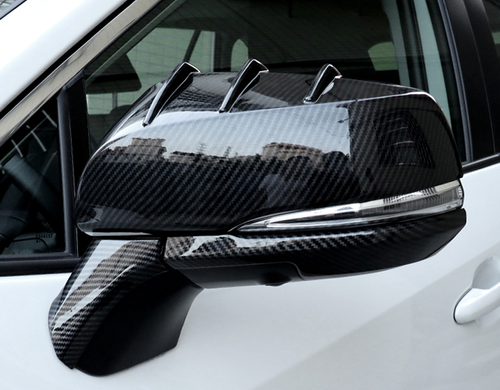 Накладки на дзеркала Toyota RAV4, під карбон (2019-...)