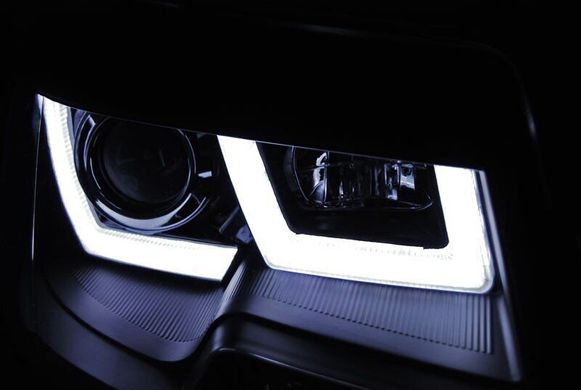 Оптика передняя, фары на VW T5 черные (10-15 г.в.)