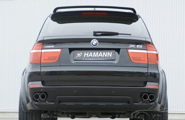 Спойлер на БМВ Х5 Е70 стиль Hamann чорний глянсовий ABS-пластик