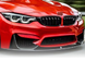 Накладка переднього бампера BMW M3 F80 / M4 F82 / M4 F83 чорний глянець (14-20 р.в.)