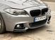 Накладки (клыки) на передний бампер BMW F10 M-Pakiet черный глянцевый ABS-пластик
