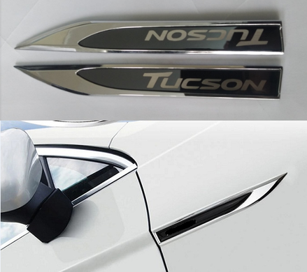 Хромовані накладки на кузов Hyundai Tucson (15-20 р.в.)