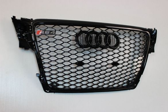 Решітка радіатора Ауді A4 B8 в RS стилі, чорні кільця (08-11 р.в.)